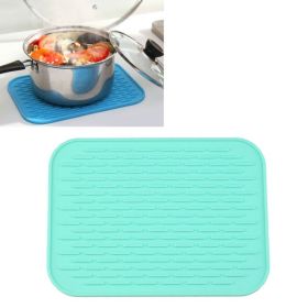 Household European Pot Pad Table Waterproof Phone Pad (Color: Sky Blue, Type: Insulation Mat)