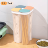 4-Compartment Plastic Cereal Storage Container - Airtight Food Organizer for Grains, Pasta & Dry Goods, Kitchen Pantry Moisture-Proof Fresh-Keeper Box