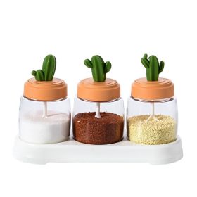 Kitchen Season Tank Seasoning Bottle Combination Set (Color: As pic show, Type: 3 pcs)