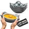 4 Pcs Microwave Bowl Cozy Holders Checkered Heat Resistant Microwave Bowl Holders for Hot Food Protect Hands from Hot Dishes Soft Fabric