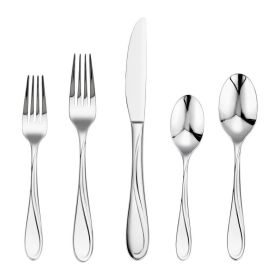 Commercial & Household 30Pcs Flatware Tableware (Color: Silver, Type: Flatware Set)