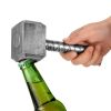 1PC Silver Beer Bottle Openers Multifunction Hammer Of Thor Shaped Beer Bottle Opener With Long Handle Bottler Metal Opener Beer