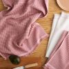 Gourmet Series Gridlines Kitchen Towels 3-Pack Set, 100% Cotton Absorbent, 18"x28"