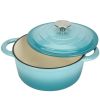 Dutch Oven,Dutch Oven Pot with Lid,5 QT Enamel Dutch Ovens with Dual Handles,Cast Iron Pot for Braiser,Cooking,Gifts for Family