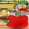 2 Pcs Microwave Bowl Holder 7.5 ×7.5 inch Microwave Bowl Cozy with Durable Heat Resistant Fabric for Hot Dishes Effortless Secure Serving of Hot F