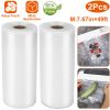 2 Rolls of Vacuum Sealer Bags BPA Free Safe Vacuum Bags Keep Fresh Vacuum Machine