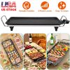 Electric Barbecue Grill Hot Plate Cooking BBQ Griddle Non-Stick Table Top Grill Griddle for Indoor Outdoor Camping Picnic